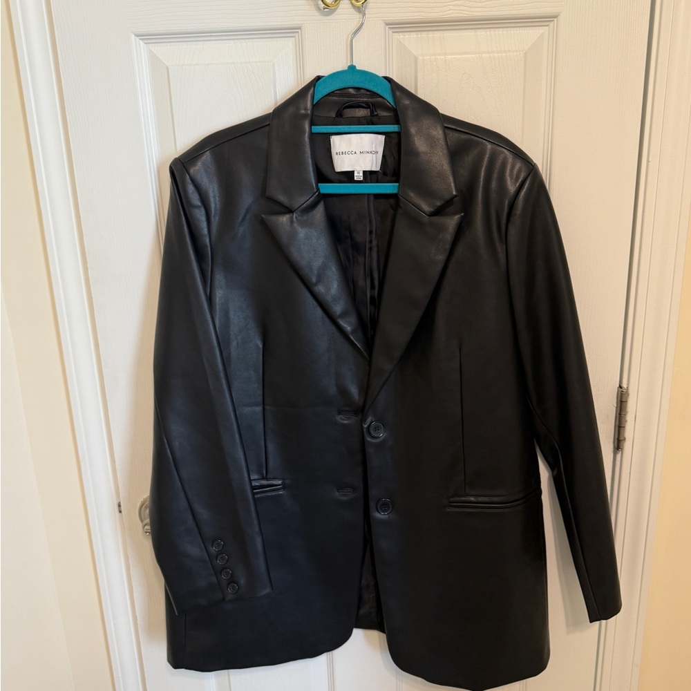 Rebecca Minkoff Charcoal Faux Leather Jacket